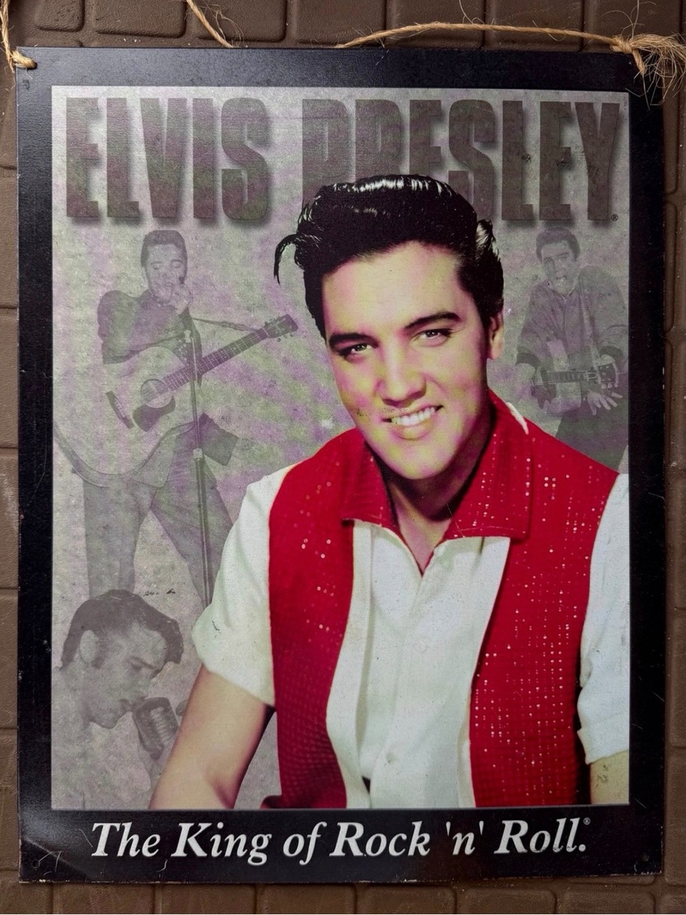 Vintage Elvis Tin Sign